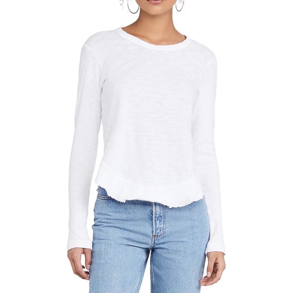 Wilt Ruffle Hem Tee Sparkle In White🤍 Beachy 🌊
